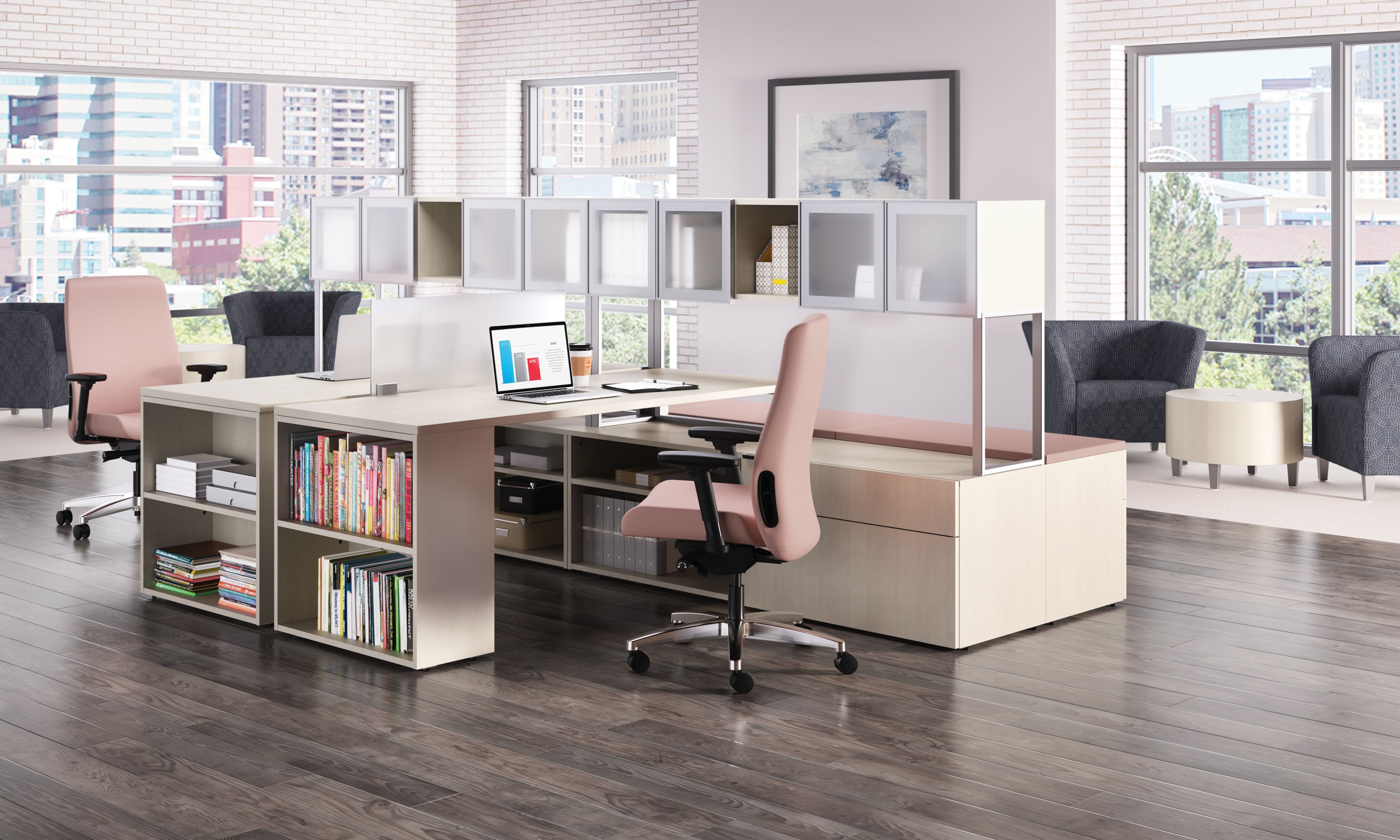 Endorse task chair and Voi Desk setting